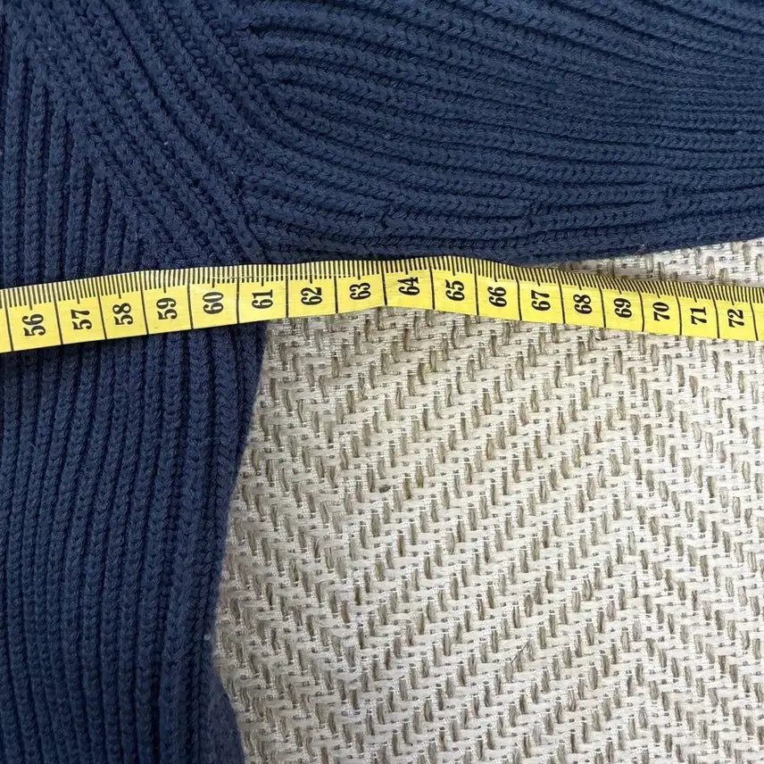 [BUNJANG] The Cashmere Hanseom Loose Fit Side Zip Ribbed Knit M / 정품) 더캐시미어 한섬 루즈핏 사이드지퍼 골지 니트 M