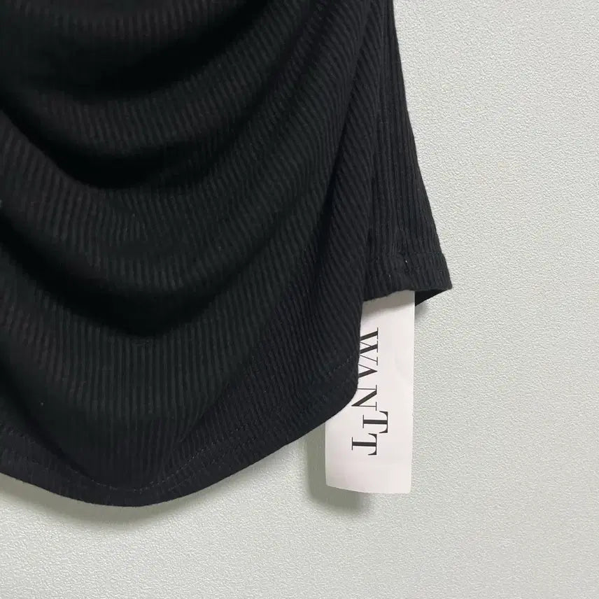 [BUNJANG] Black Front Slit Mini Dress / 블랙 앞트임 미니 원피스