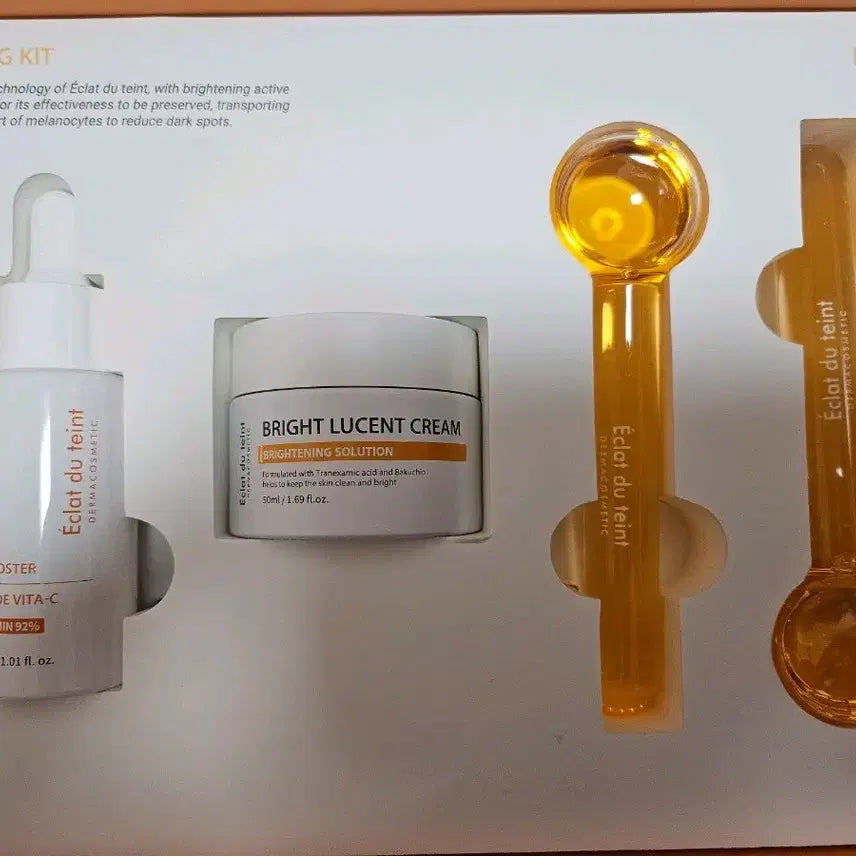 [BUNJANG] Eclat De Teint Whitening Kit / 에끌라뒤땅 화이트닝 키트 비타씨부스터 +루슨트 크림