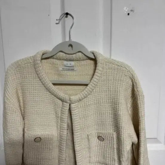 [BUNJANG] SIE Roin Knit Crop Jacket Cream / sie 시에 로인 니트 크롭 자켓 크림