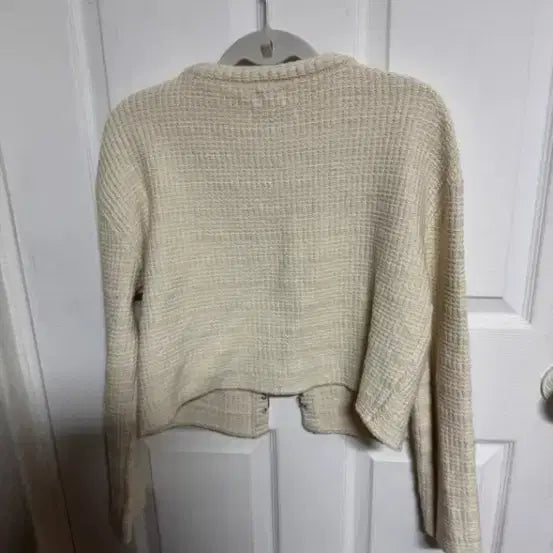 [BUNJANG] SIE Roin Knit Crop Jacket Cream / sie 시에 로인 니트 크롭 자켓 크림