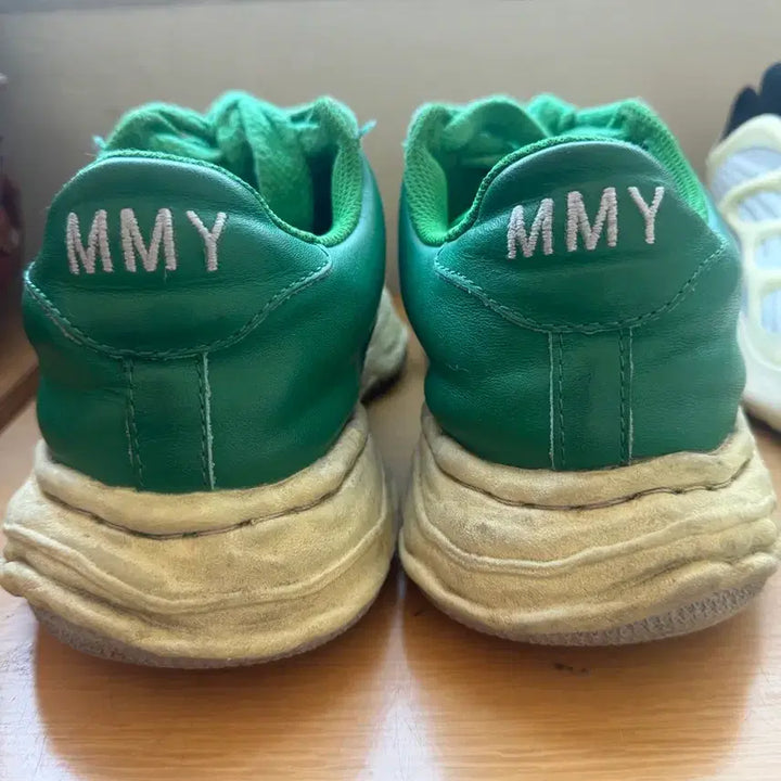 [BUNJANG] Mihara Yasuhiro W03 Green Leather Sneakers / 미하라 야스히로 위린 42 그린 레더
