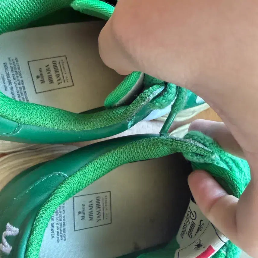 [BUNJANG] Mihara Yasuhiro W03 Green Leather Sneakers / 미하라 야스히로 위린 42 그린 레더