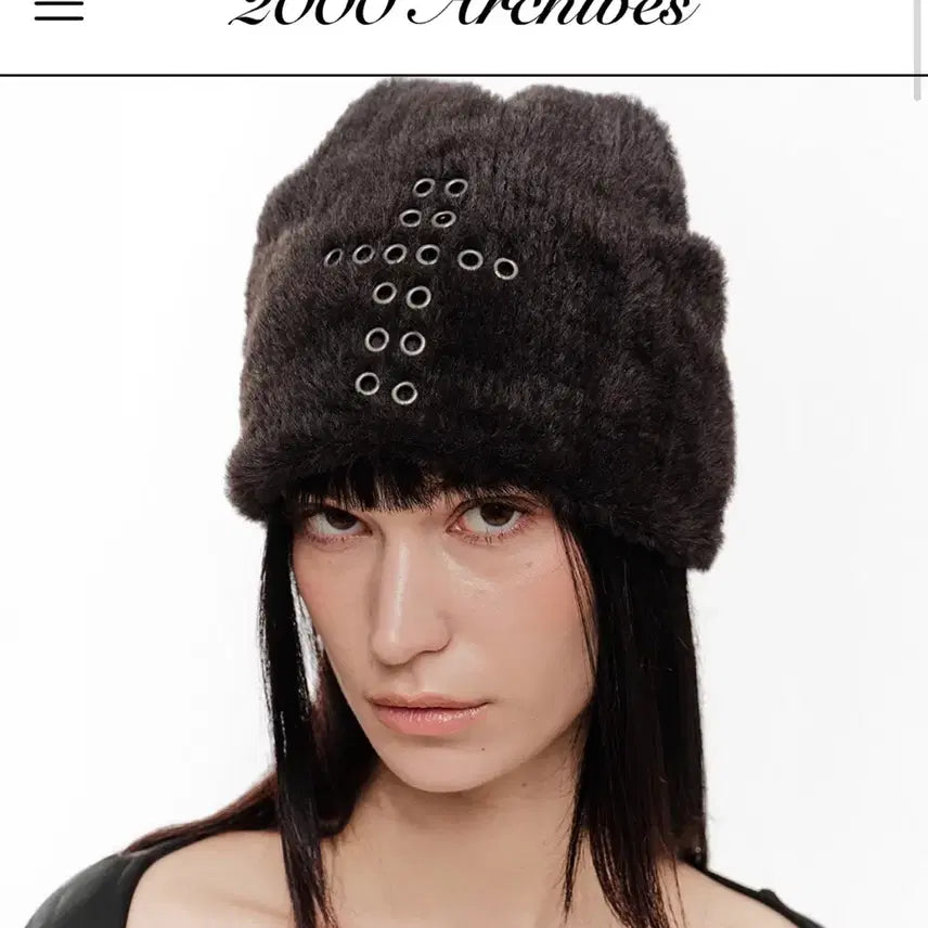 [BUNJANG] 2000 Archive Beanie (Ivory) / 2000 아카이브 비니 (아이보리)