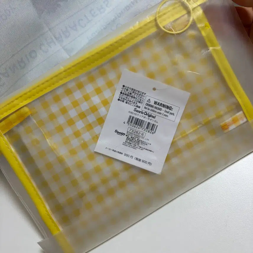 [BUNJANG] Hanamaru Obake Clear PVC Pouch / (미개봉) 일본정품 하나마루오바케 체크 투명 방수 PVC 클리어 파우치