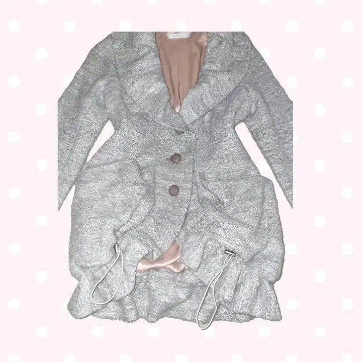 [BUNJANG] Vintage Lovely Balloon Coat with Shawl Collar / 모리걸 빈티지 러블리 벌룬 코트 숄 카라