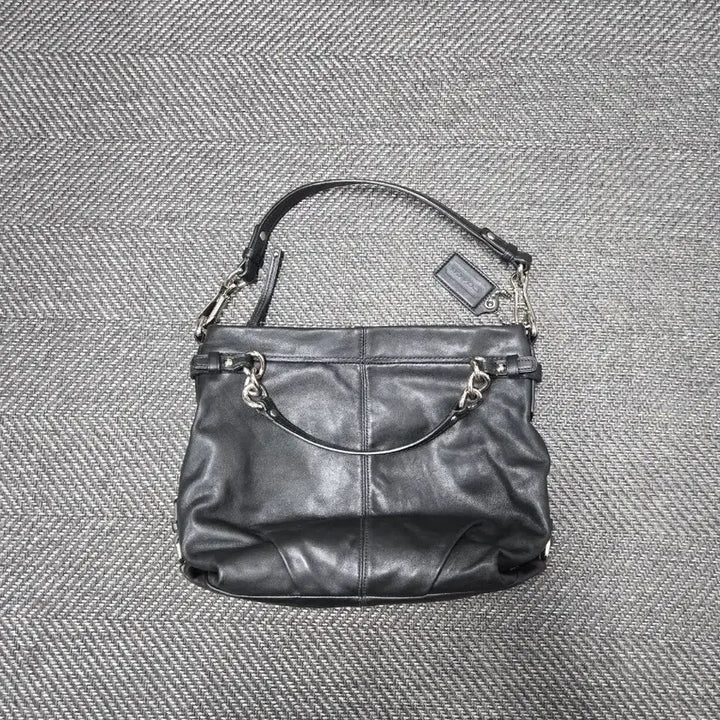 [BUNJANG] Coach Black Leather Tote Bag Shoulder Bag / 코치 COACH 토트백 숄더백