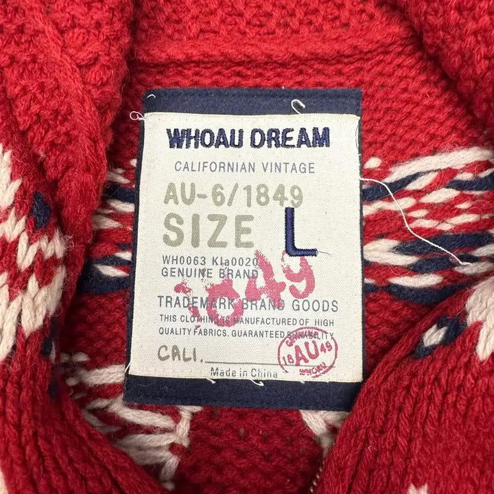 [BUNJANG] Who.A.U Cowichan Knit Zip-up / [L] 후아유 코위찬 니트 집업