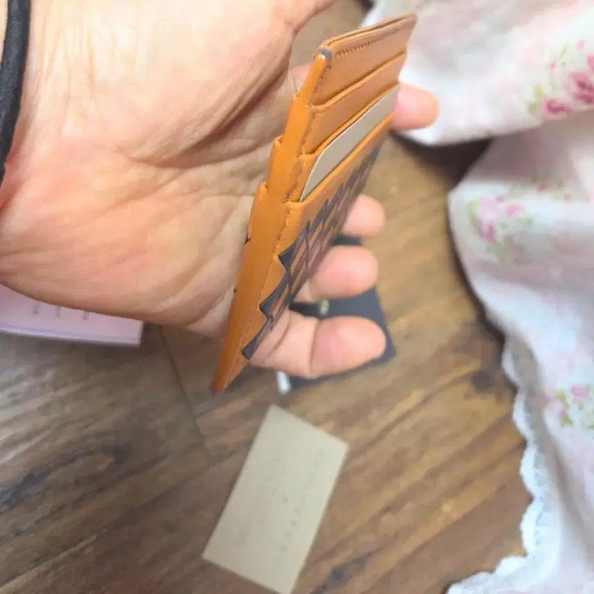 [BUNJANG] Bottega Veneta Intrecciato Card Wallet / 정품 보테가 베네타 카드지갑 오렌지/블랙