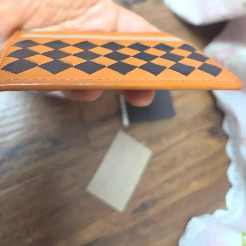 [BUNJANG] Bottega Veneta Intrecciato Card Wallet / 정품 보테가 베네타 카드지갑 오렌지/블랙