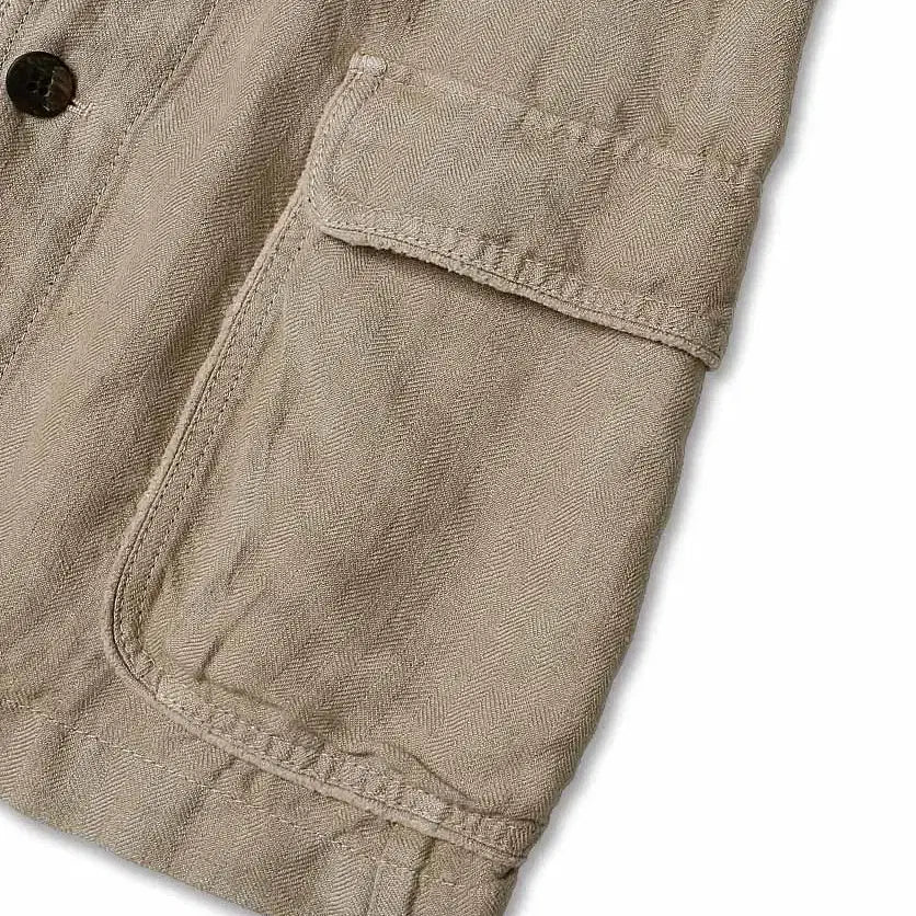 [BUNJANG] Lardini Linen Safari Jacket / 라르디니 [Lardini] 이태리 린넨 슬림 사파리 자켓 이탈리아 클래식