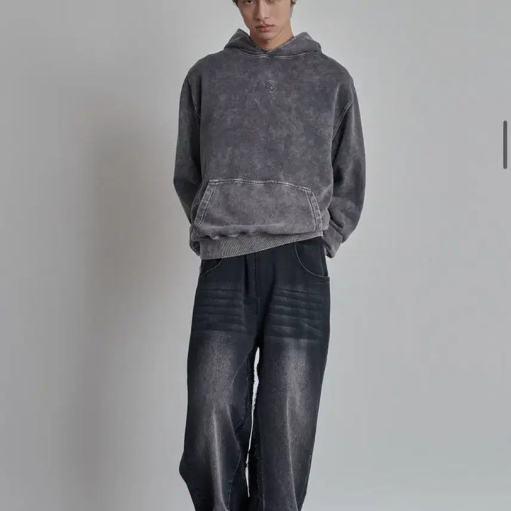 [BUNJANG] yiyae Marvle Washed Signet Hoodie Gray / yiyae Marvle Washed Signet Hoodie Gray
