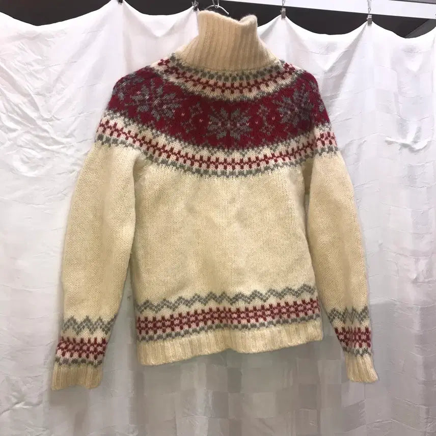 [BUNJANG] JPN Vintage Argyle Knit Zip-up / JPN Vintage 모리걸 아가일 니트 집업