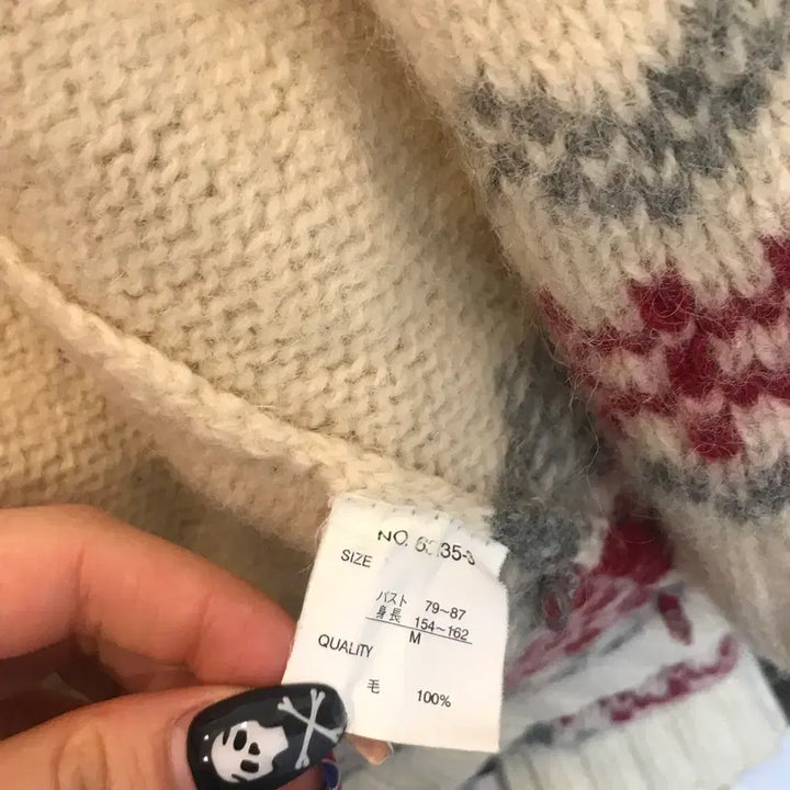 [BUNJANG] JPN Vintage Argyle Knit Zip-up / JPN Vintage 모리걸 아가일 니트 집업