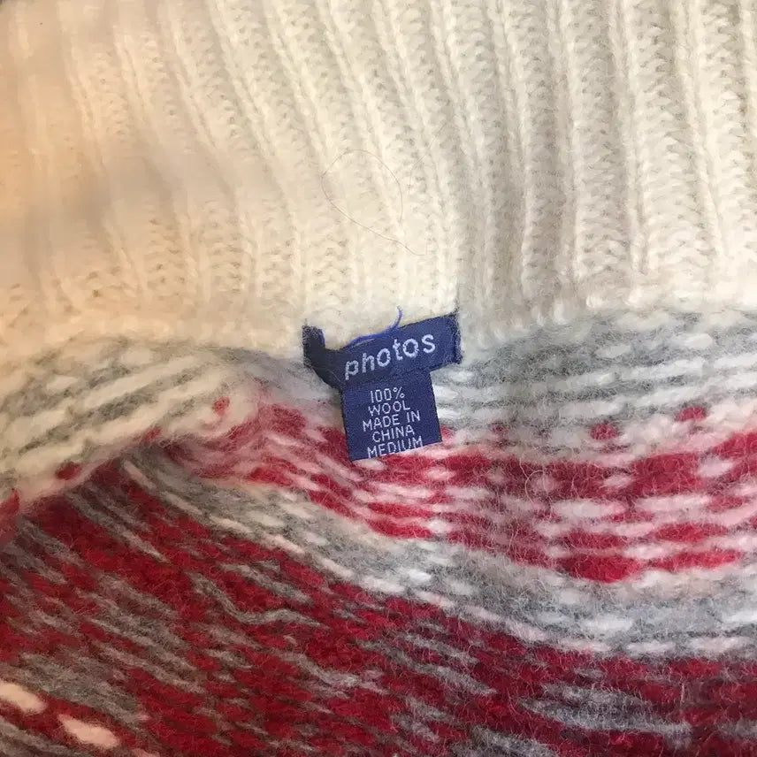[BUNJANG] JPN Vintage Argyle Knit Zip-up / JPN Vintage 모리걸 아가일 니트 집업