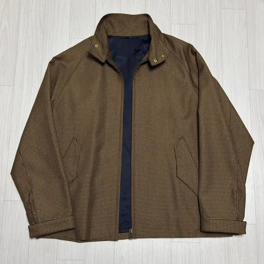 [BUNJANG] Camoshita Houndstooth Blouson / 카모시타 Camoshita 울 하운드투스 블루종