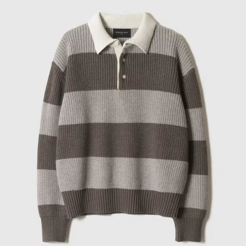 [SOLD OUT] 포커페이스 럭비니트 BEIGE/BROWN 46사이즈