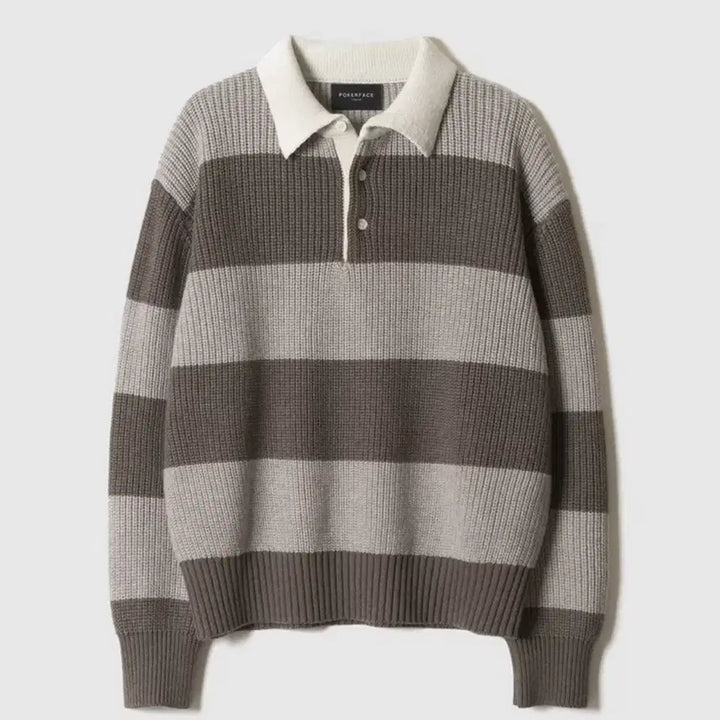 [SOLD OUT] 포커페이스 럭비니트 BEIGE/BROWN 46사이즈