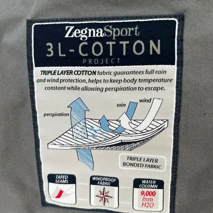 [SOLD OUT] 제냐 스포츠 3L-COTTON 야상 점퍼 S 카키