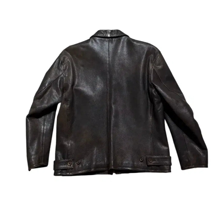 [BUNJANG] Mvio Goat Skin Leather Jacket / 엠비오 고트 스킨 레더 자켓