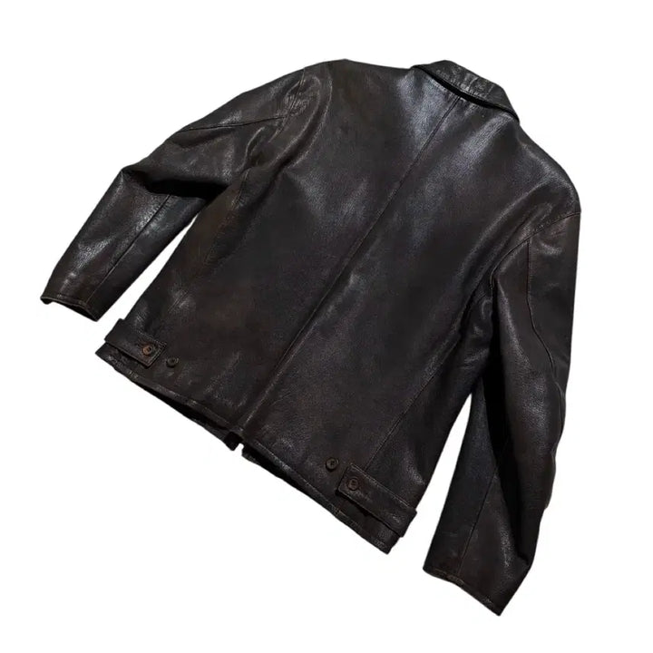 [BUNJANG] Mvio Goat Skin Leather Jacket / 엠비오 고트 스킨 레더 자켓