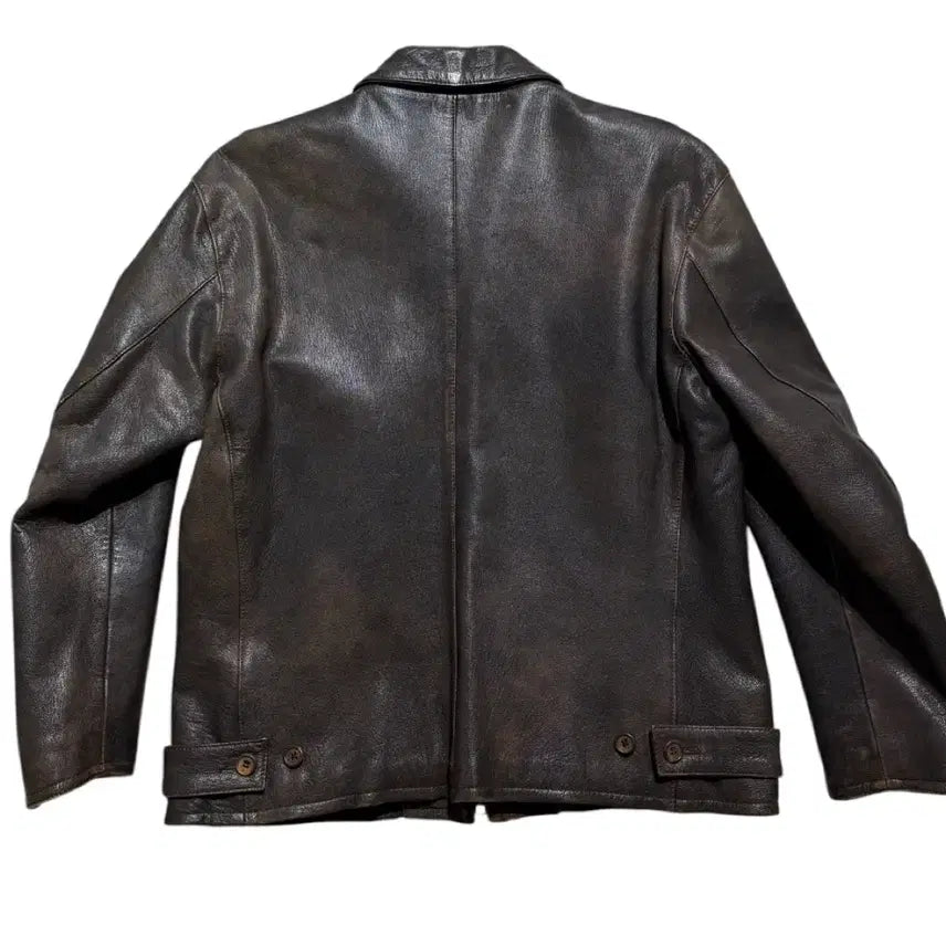 [BUNJANG] Mvio Goat Skin Leather Jacket / 엠비오 고트 스킨 레더 자켓