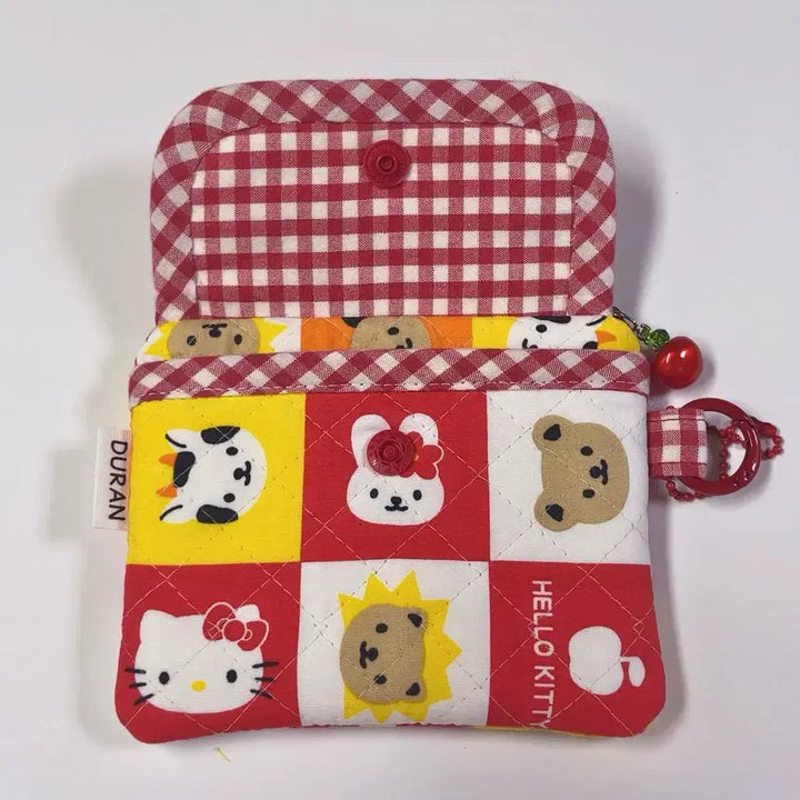 [BUNJANG] Hello Kitty Two-Way Wallet Vintage Fabric / 헬로키티 투웨이지갑 고전원단