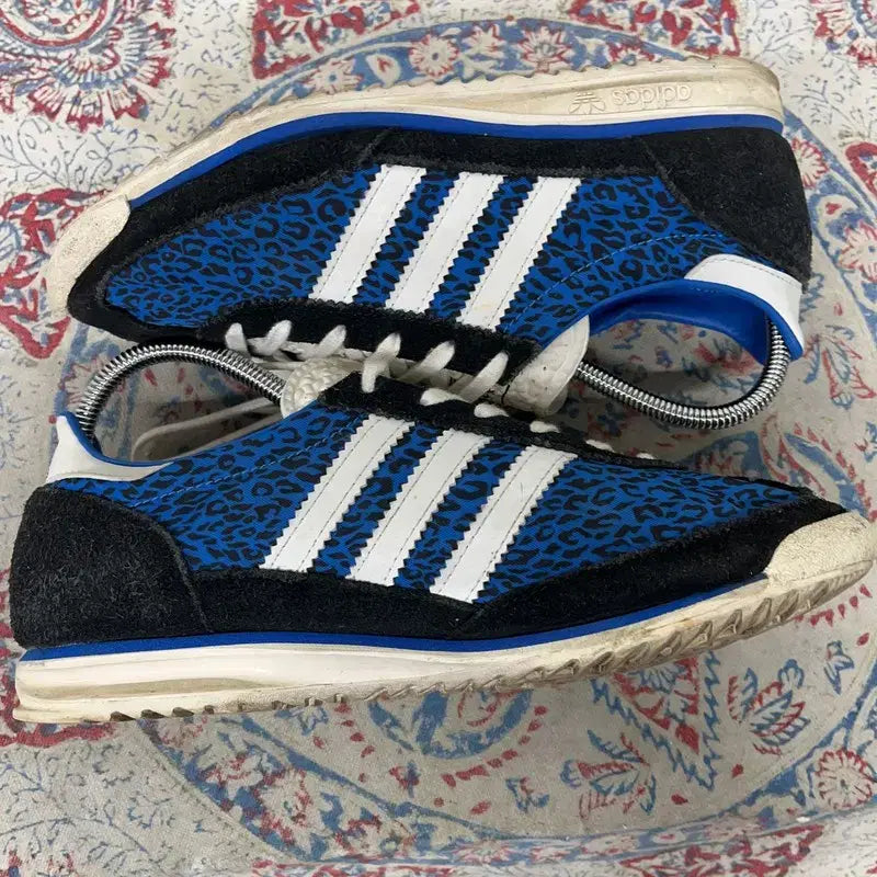 [BUNJANG] Adidas SL 72 Blue Leopard Sneakers 245 / 아디다스 SL 72 블루 레오파드 스니커즈 245 E01896