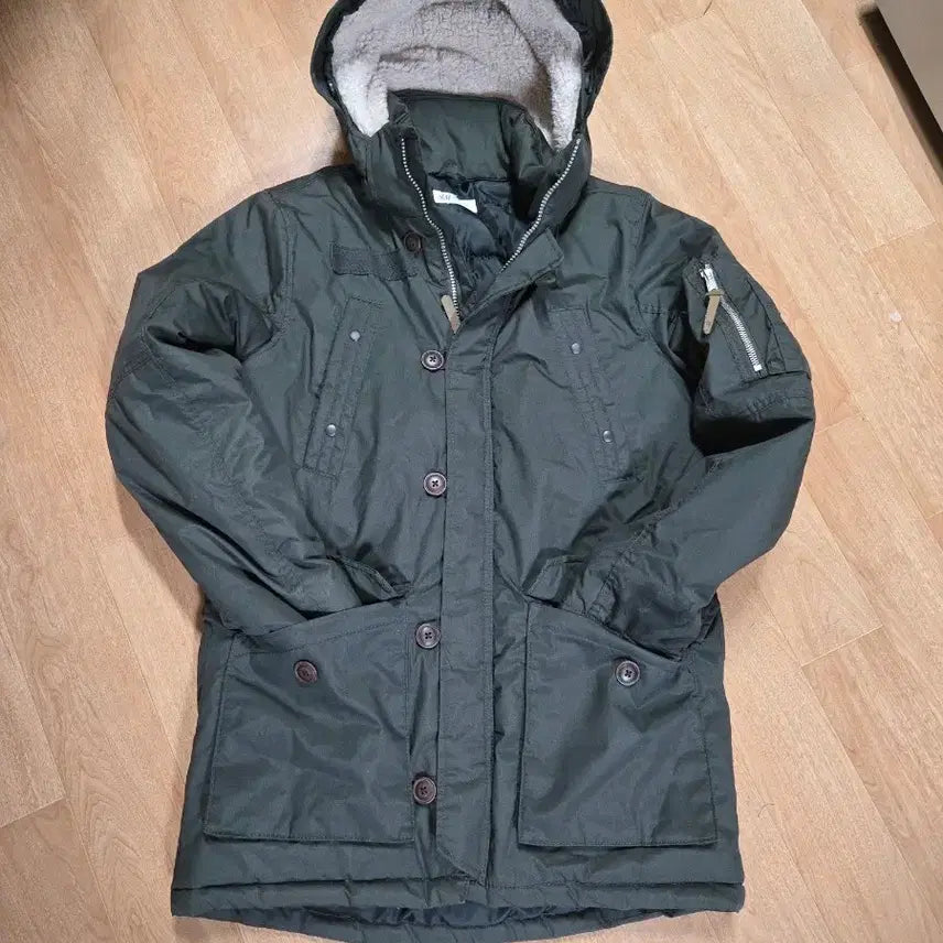 [BUNJANG] H&amp;M Hooded Fur-Lined Parka Jacket / H&amp;M 후드 퍼 안감 야상 점퍼
