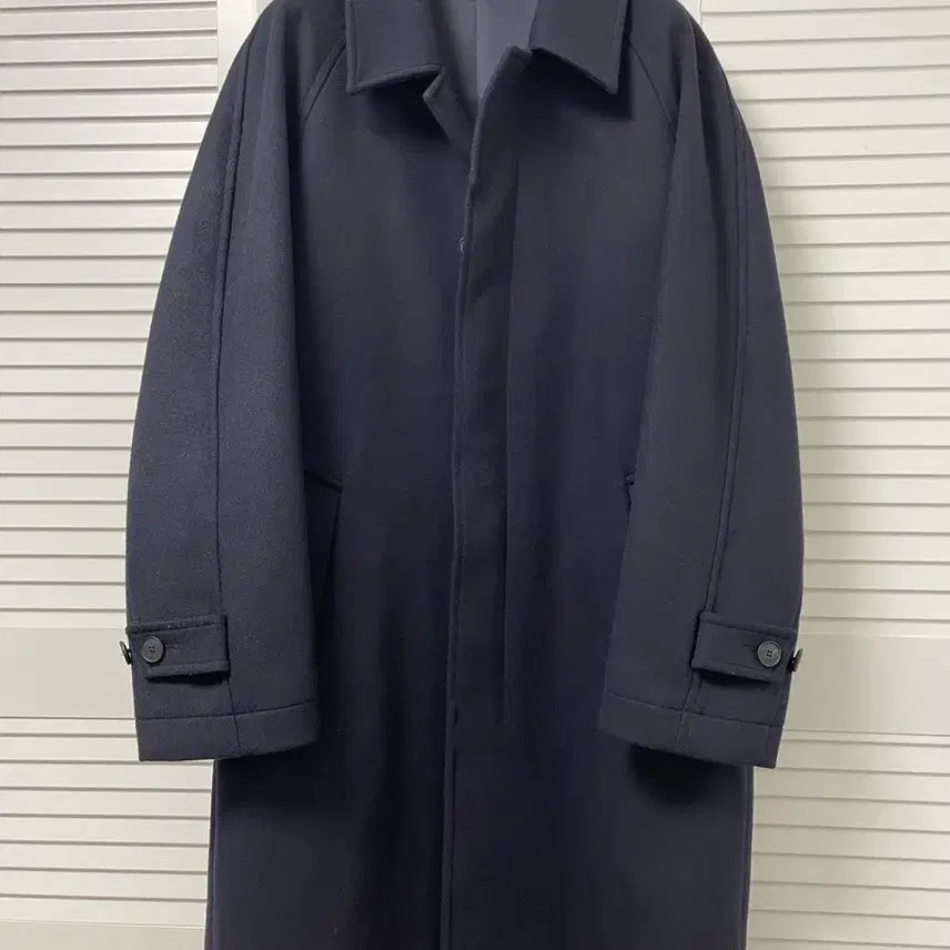 [BUNJANG] Mamagari Balmacaan Coat Navy / (50,xl)마마가리 발마칸 코트 네이비