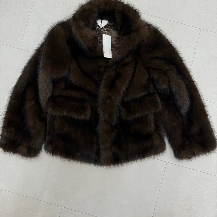 [BUNJANG] Arket Faux Fur Jacket XS Brown / (새상품) 아르켓 퍼 자켓 XS 브라운