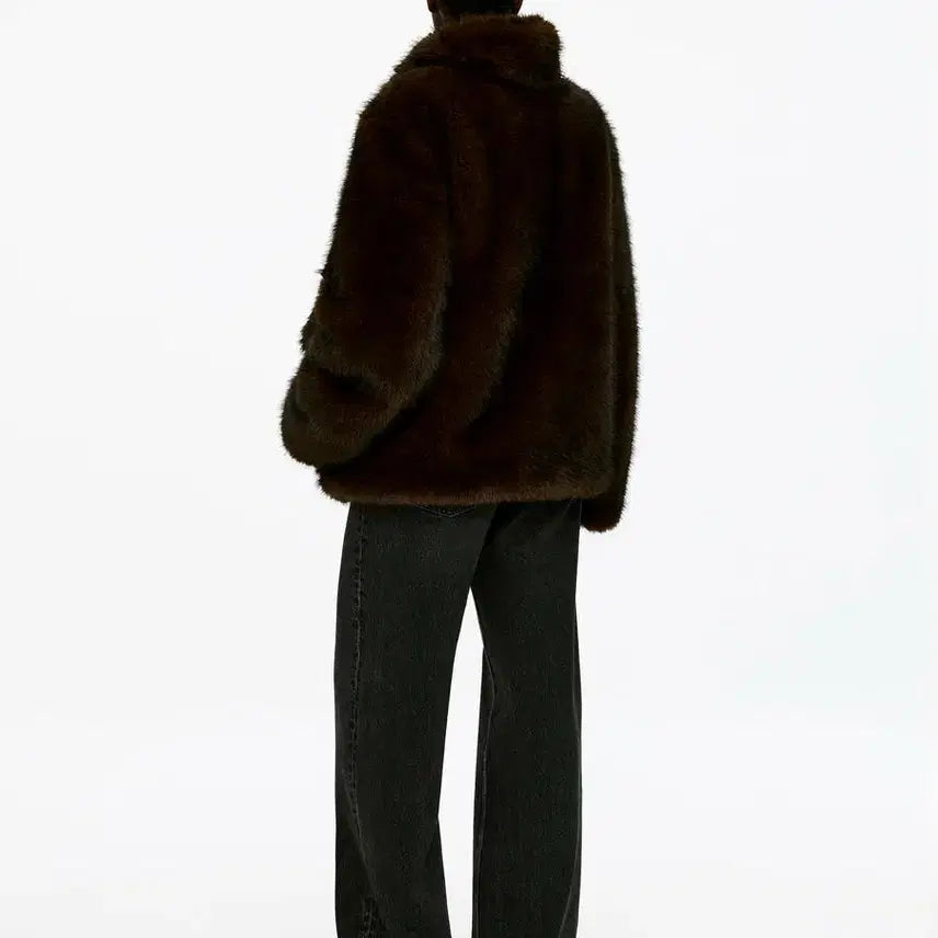 [BUNJANG] Arket Faux Fur Jacket XS Brown / (새상품) 아르켓 퍼 자켓 XS 브라운