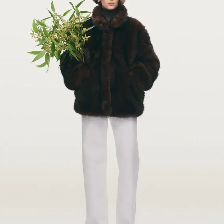 [BUNJANG] Arket Faux Fur Jacket XS Brown / (새상품) 아르켓 퍼 자켓 XS 브라운