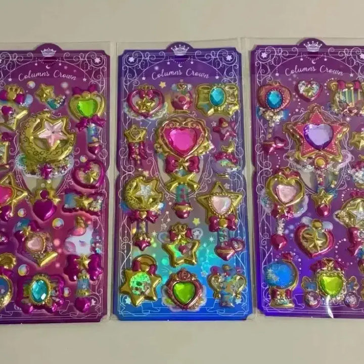 [BUNJANG] 3D Sticker / 미개봉 마법소녀풍 입체 3D 스티커 고전문구