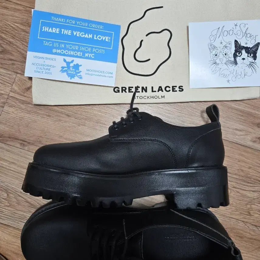 [BUNJANG] Green Laces Chunky Derby Shoes / green laces 그린레이스 청키 더비슈즈 40  비건더비슈즈