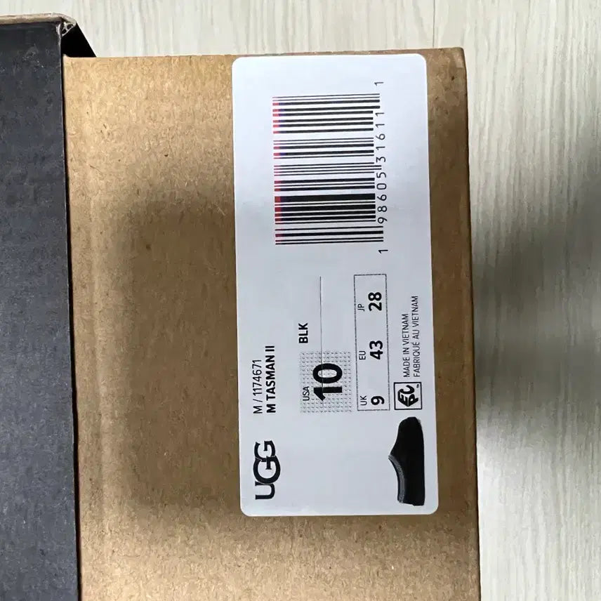 [BUNJANG] UGG Tasman Black US10 Slippers / UGG 어그 타스만 블랙 us10 280mm 새상품