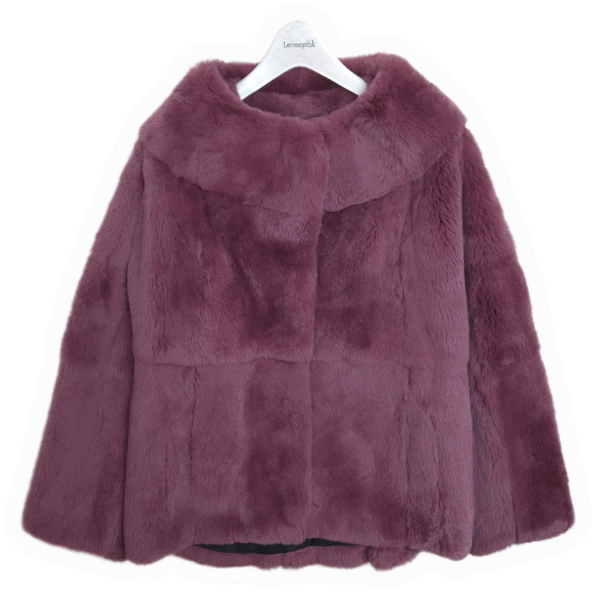 [BUNJANG] Jindo Cleve Full Skin Rabbit Fur Jacket (S-M) / 진도 끌레베 풀스킨 토끼털 자켓 S-M