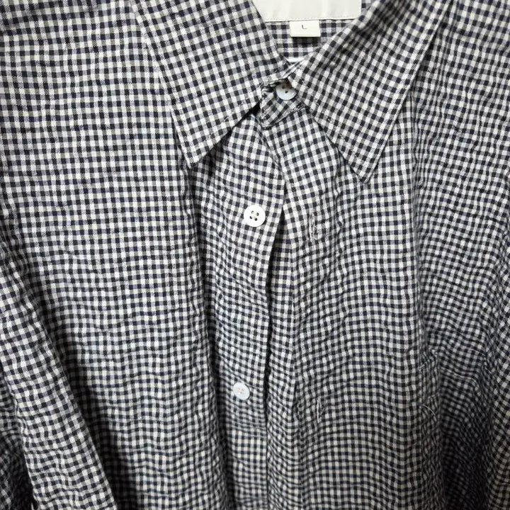 [BUNJANG] Shirter Editor Gingham Blue Shirt / 셔터 에디터셔츠 L