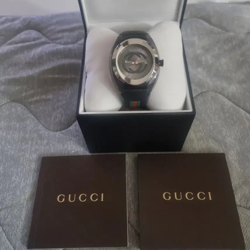 [BUNJANG] Gucci Black Full Package Watch / 구찌 시계 블랙 풀박스
