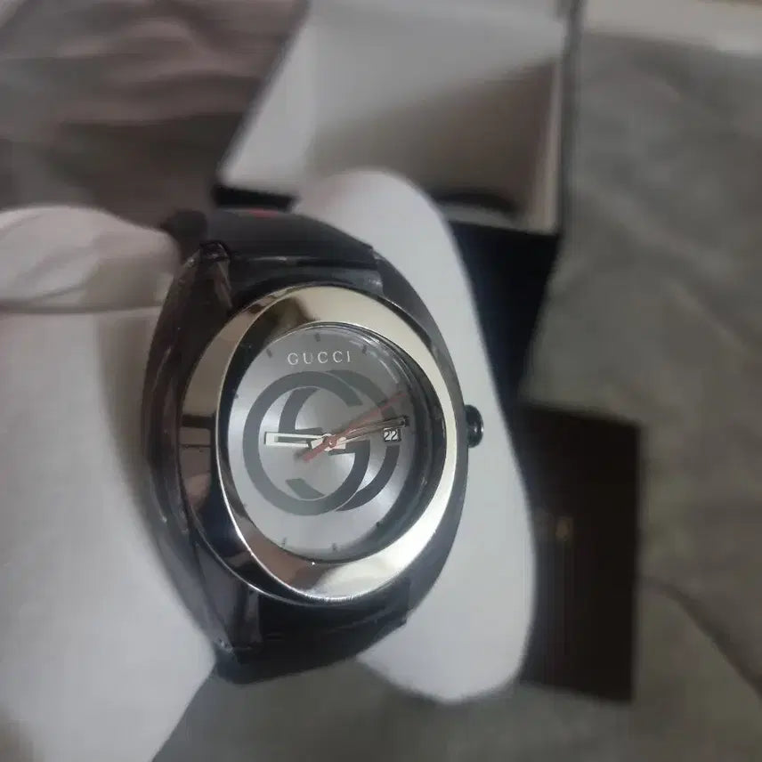 [BUNJANG] Gucci Black Full Package Watch / 구찌 시계 블랙 풀박스