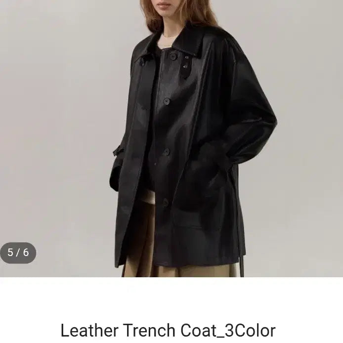 [BUNJANG] ELLIOTI Leather Trench Coat / ELLIOTI Leather Trench Coat