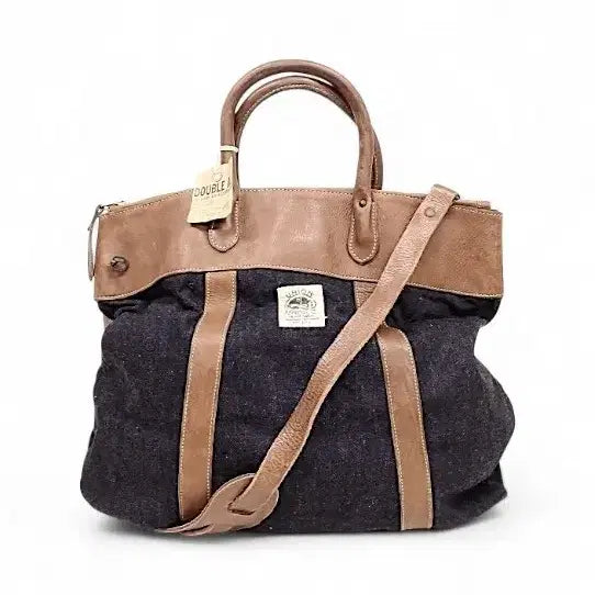 [BUNJANG] RRL Denim Leather 2-Way Tote Crossbody Bag / 더블알엘 RRL 데님 레더 빈티지가공 2WAY 토트 크로스백