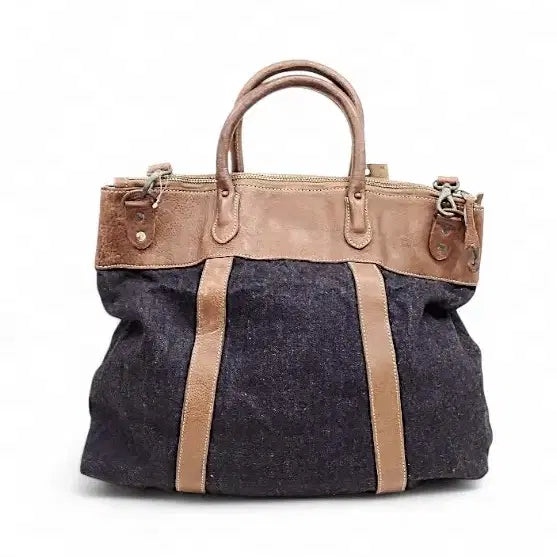 [BUNJANG] RRL Denim Leather 2-Way Tote Crossbody Bag / 더블알엘 RRL 데님 레더 빈티지가공 2WAY 토트 크로스백