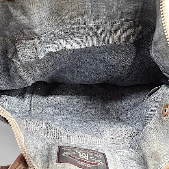 [BUNJANG] RRL Denim Leather 2-Way Tote Crossbody Bag / 더블알엘 RRL 데님 레더 빈티지가공 2WAY 토트 크로스백