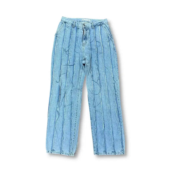 [BUNJANG] Matinkim Patchwork Wide Denim Pants / 마뗑킴 패치워크 와이드 데님 팬츠