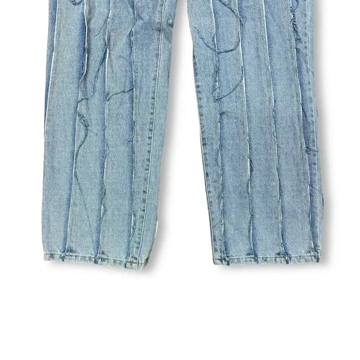 [BUNJANG] Matinkim Patchwork Wide Denim Pants / 마뗑킴 패치워크 와이드 데님 팬츠