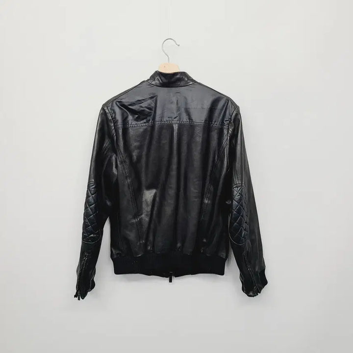 [BUNJANG] Emporio Armani Lambskin Quilted Mix Bomber Jacket / 엠포리오 아르마니 정품 양가죽 퀼팅 믹스 봄버 자켓 (100)