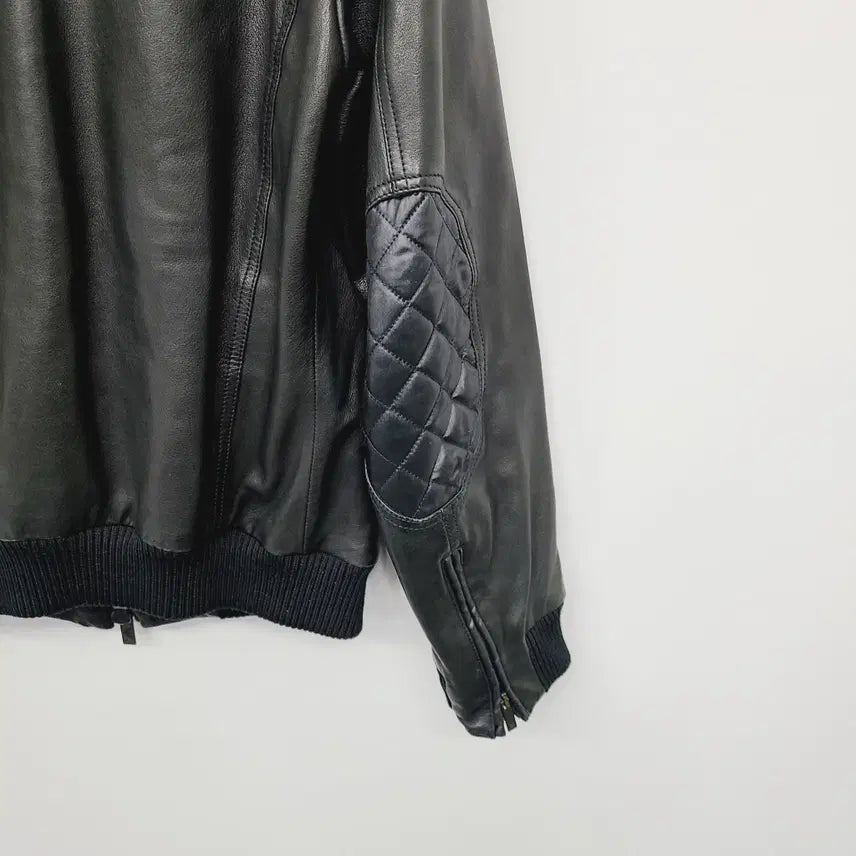 [BUNJANG] Emporio Armani Lambskin Quilted Mix Bomber Jacket / 엠포리오 아르마니 정품 양가죽 퀼팅 믹스 봄버 자켓 (100)