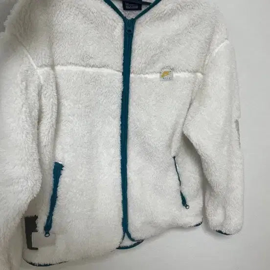 [BUNJANG] Nike White Fleece Jacket / 나이키 화이트 뽀글이 플리스 자켓