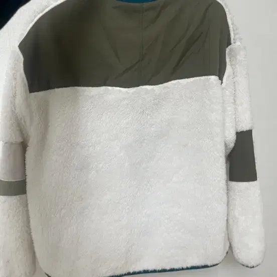 [BUNJANG] Nike White Fleece Jacket / 나이키 화이트 뽀글이 플리스 자켓